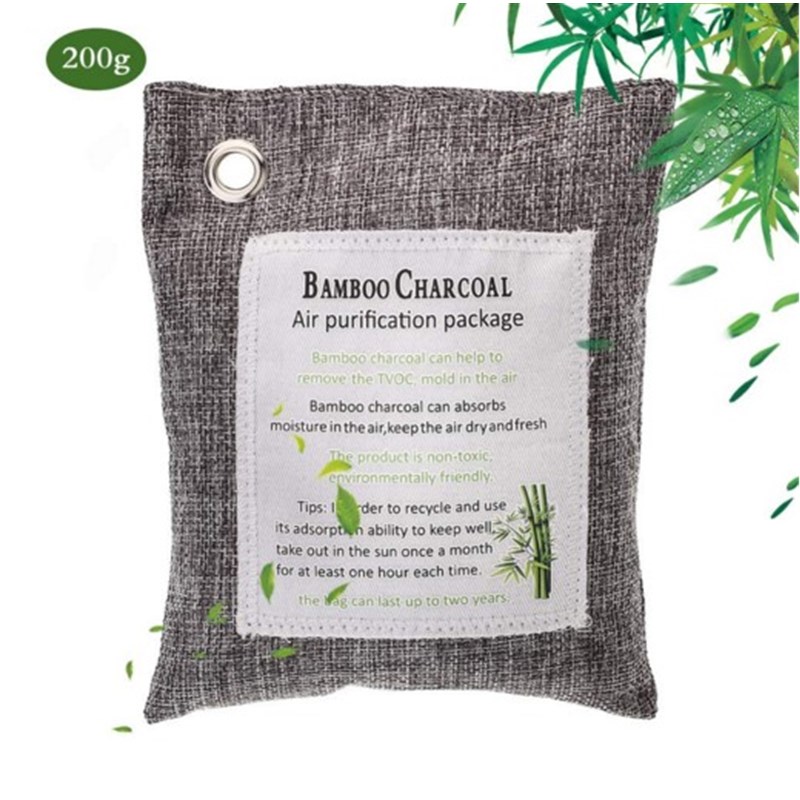 Natural Bamboo Charcoal Air Purifying Bags Activated Charcoal Odor Absorber Moisture Odor Eliminator for Car Closet Shoes