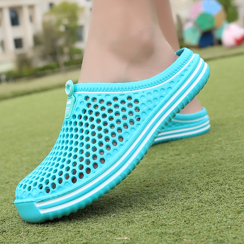 POLALI womens sandals  Summer Sandals  Hollow Out Breathable Beach Slippers Flip Flops EVA Massage Slippers Sandals