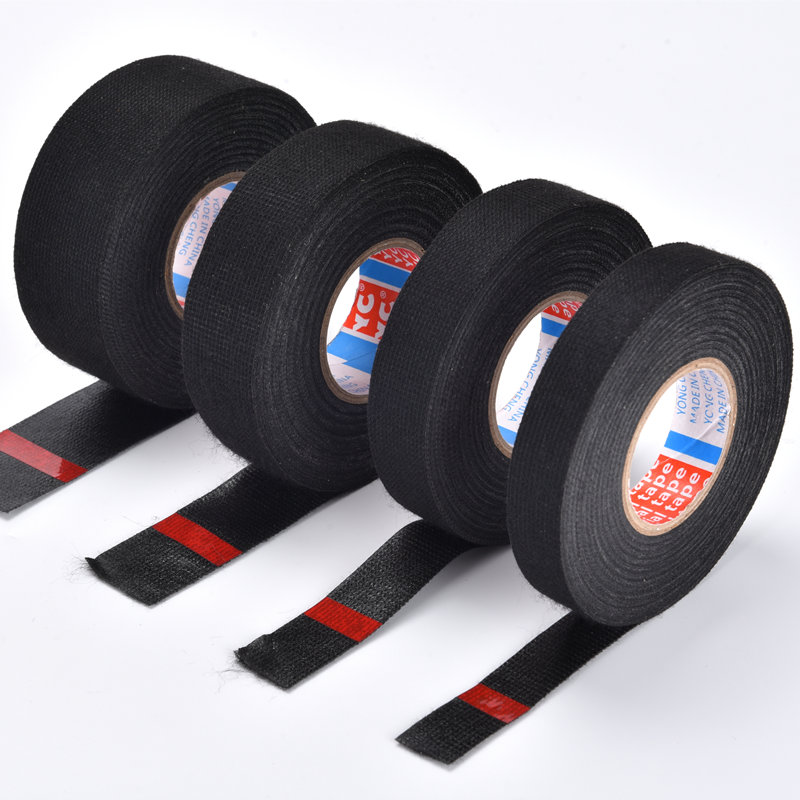 15meters Tesa Type Coroplast Adhesive Cloth Tape For Cable Harness Wiring Loom  Width 9/15/19/25/32MM Length15M