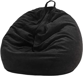 Nobildonna 3 ft Bean Bag Chair Cover (No Filler) for Adults and Kids, 300L Extra Large Stuffed Animal Storage Bean Bag Washable Soft Premium Corduroy Stuffable Bean Bag Cover