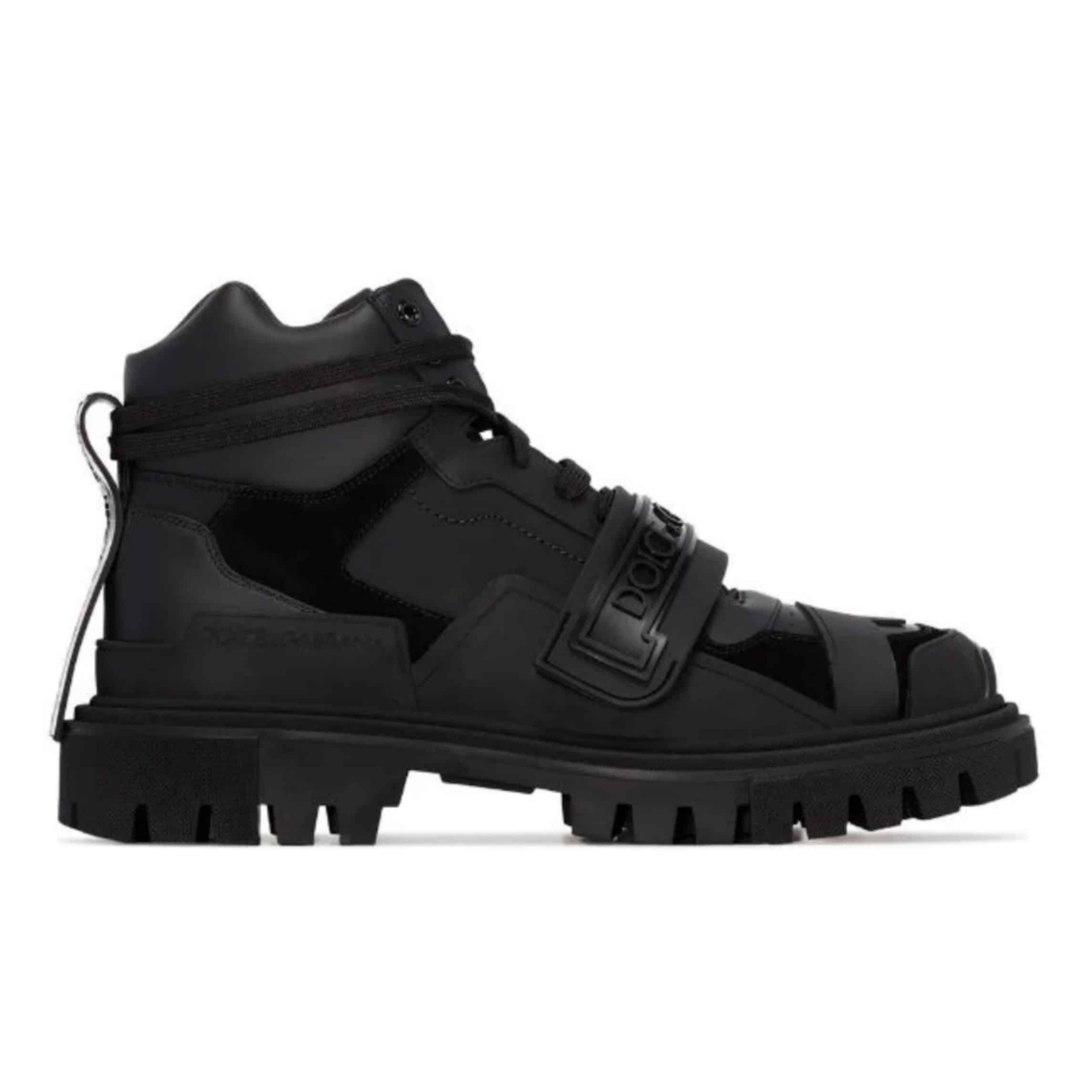 DOLCE & GABBANA LOGO STRAP TREKKING BOOTS – DG55